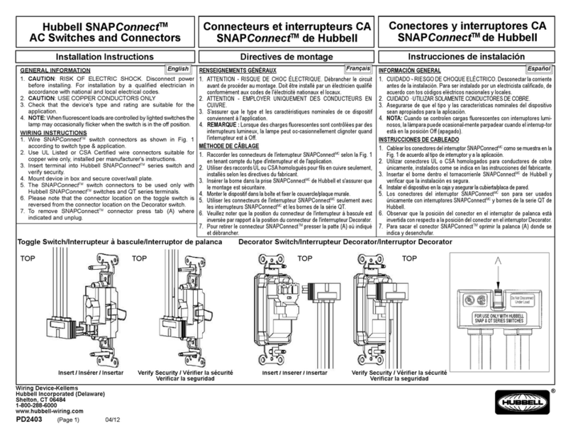 Hubbell SNAPConnect Series User manual