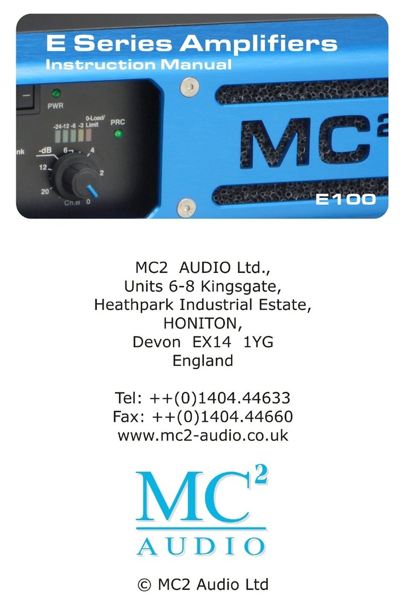 MC2 Audio E Series User manual MC2 Audio E Series User manual
