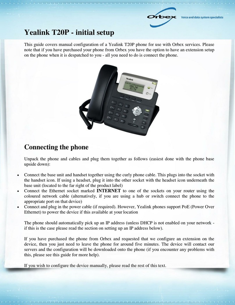 Yealink T20P Manual