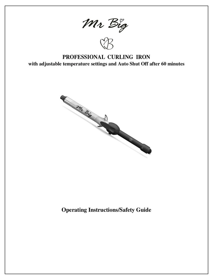 Mr Big PROFESSIONAL CURLING IRON Operating instructions  & safety guide