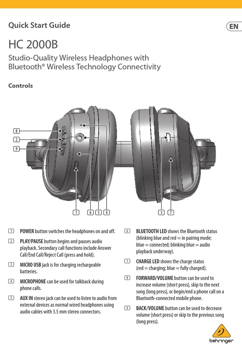 Behringer HC 2000B quick start guide