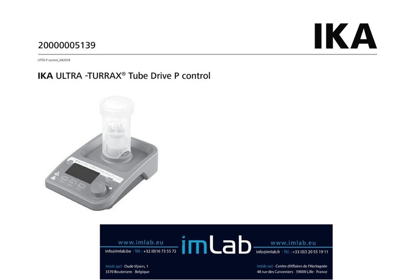 IKA ULTRA-TURRAX Tube Drive P control manual