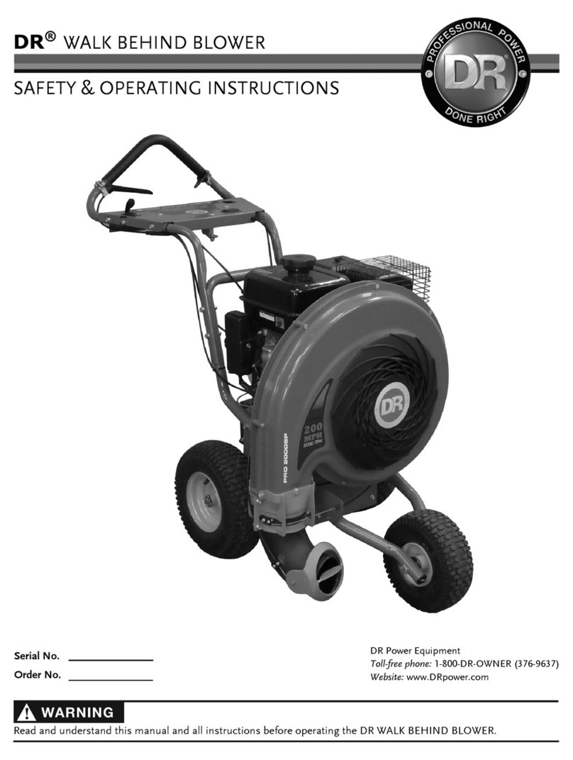 DR Power Equipment WALK BEHIND BLOWER Premier Safety & Operating Instructions