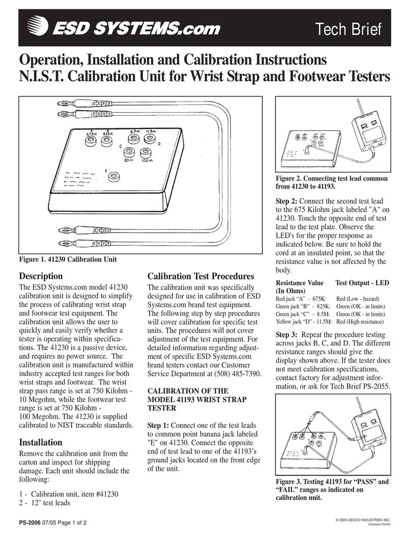 ESD SYSTEMS 41230 Use and care manual