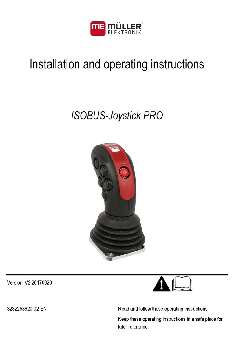 Muller Elektronik ISOBUS-Joystick PRO Installation and operating instructions