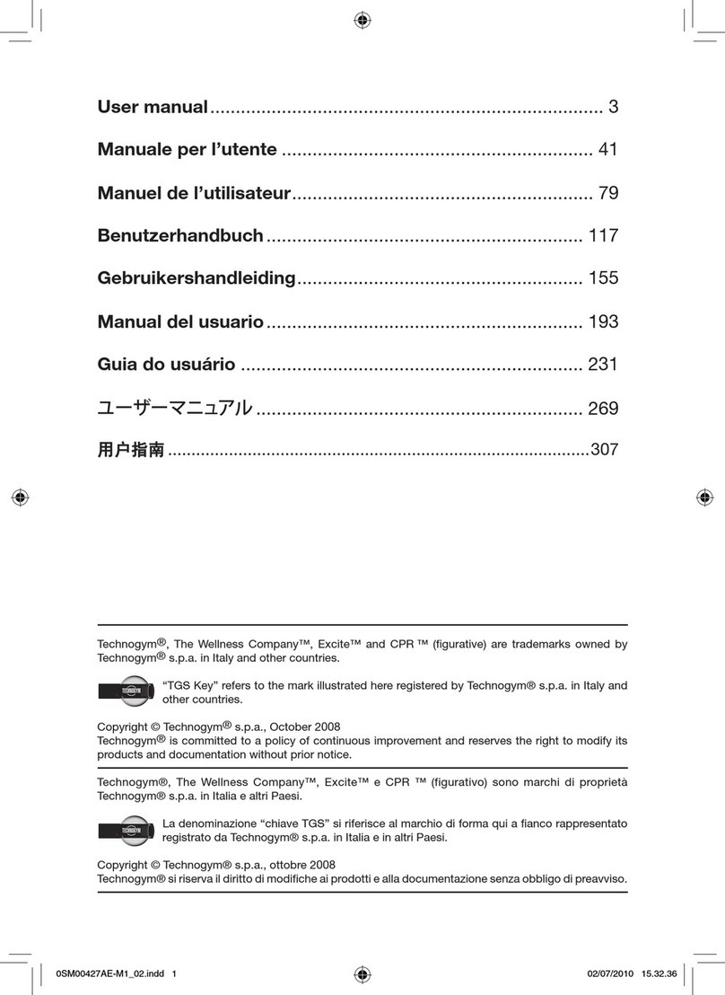 Technogym D847M User manual