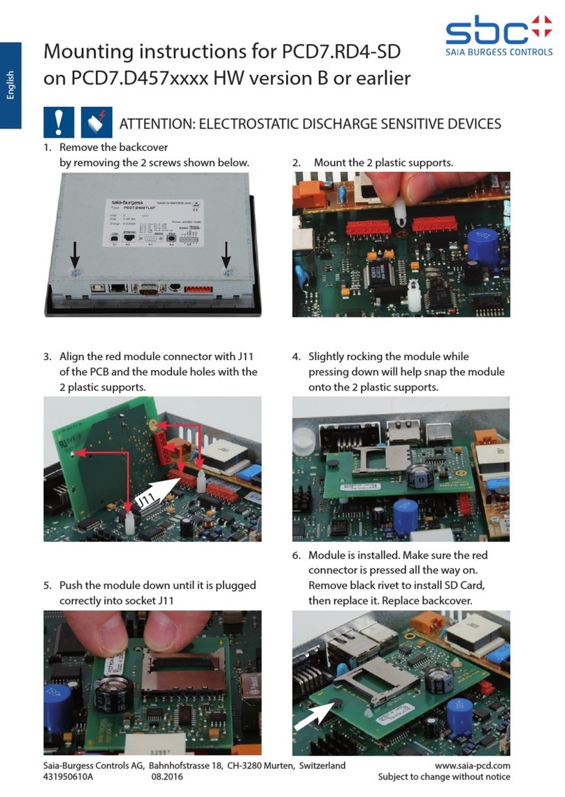 SBC PCD7.RD4-SD Mounting instructions