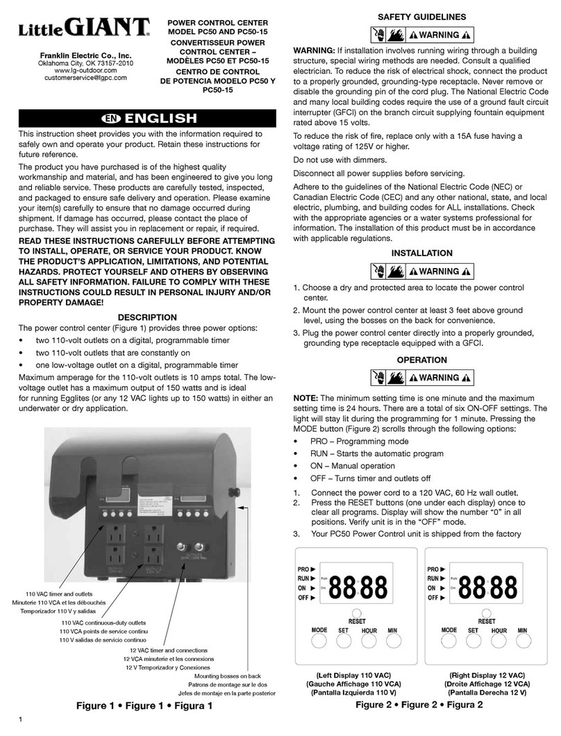 Little Giant PC50 instruction sheet