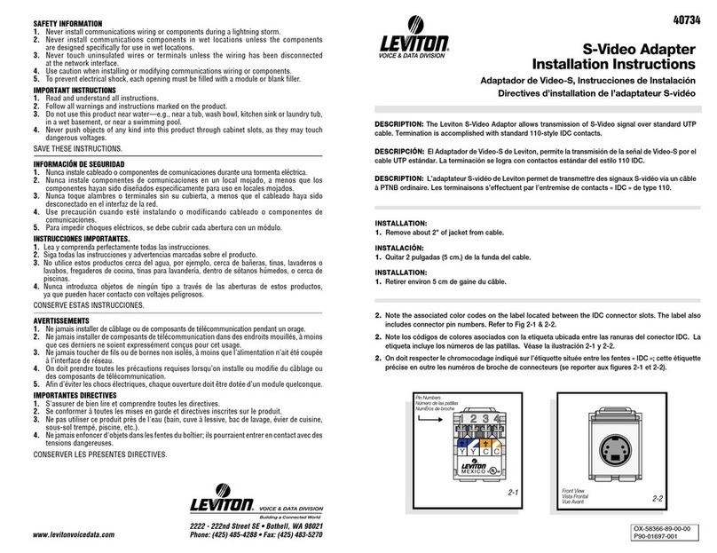 Leviton 40734 User manual
