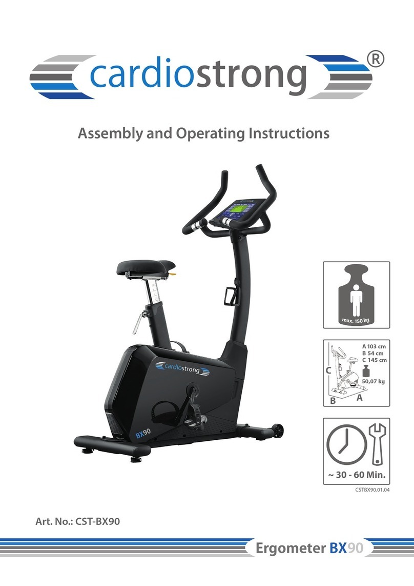 CARDIOSTRONG Ergometer BX90 User manual CARDIOSTRONG Ergometer BX90 User manual