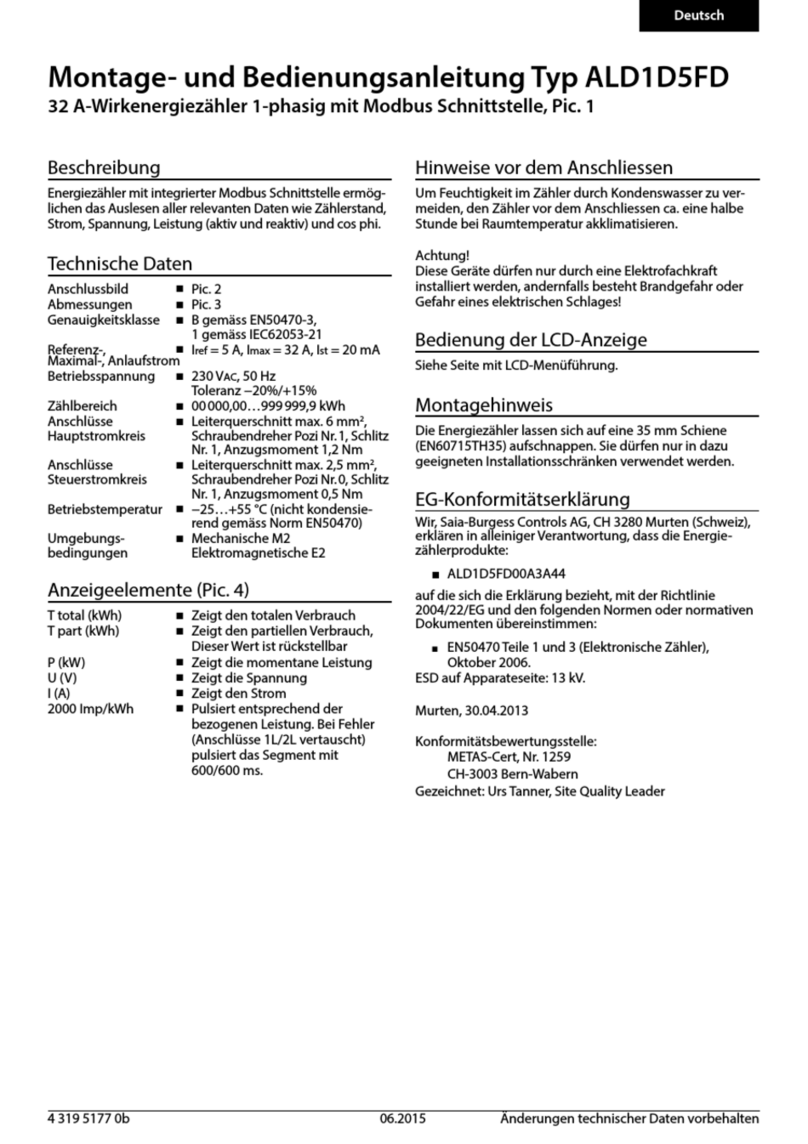 SBC Saia PCD ALD1D5FD User manual