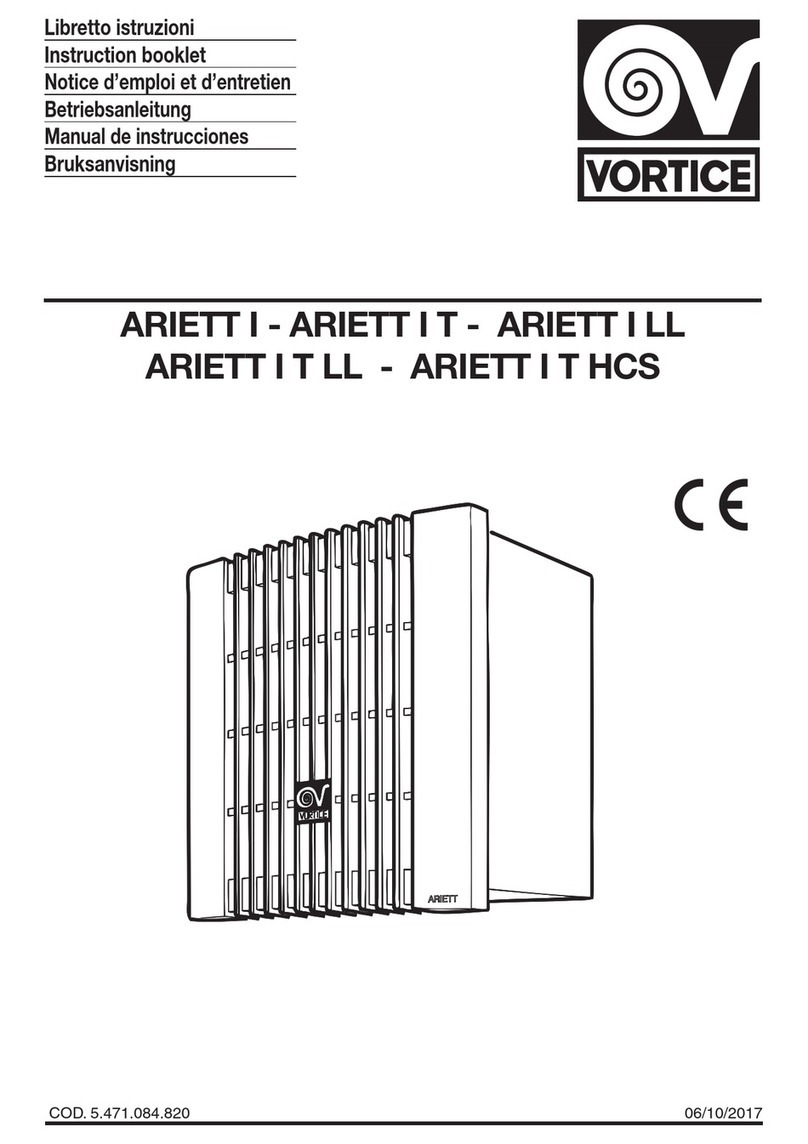 Vortice Ariett I T User manual