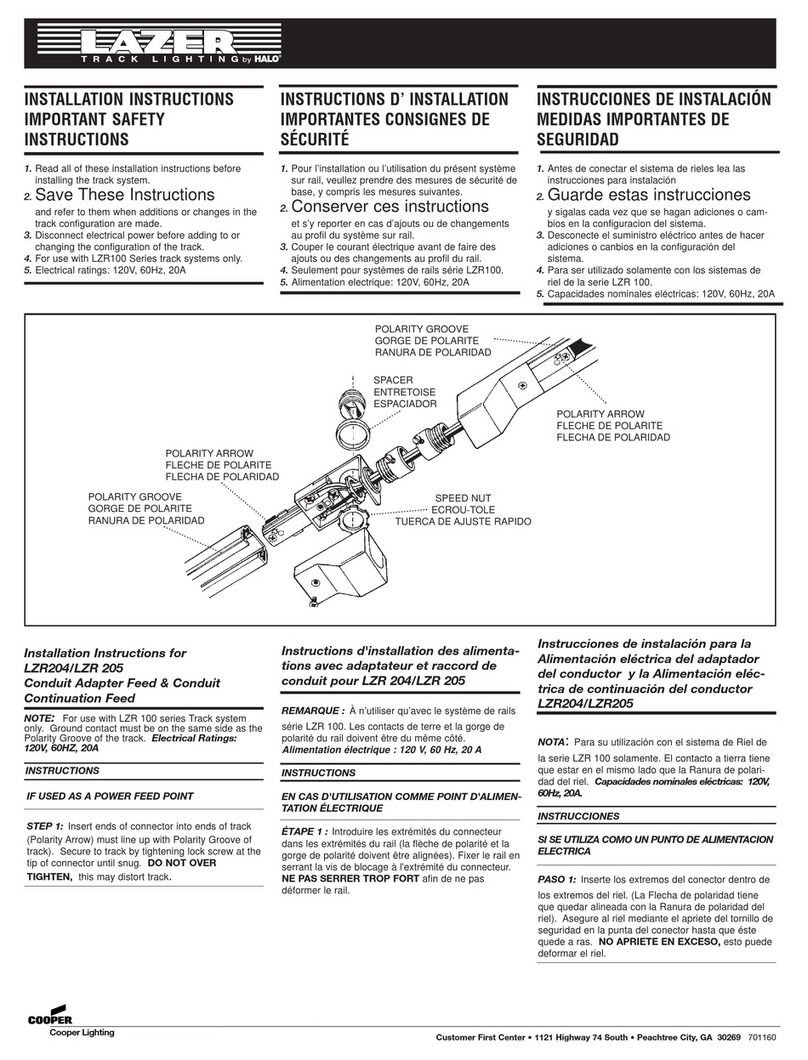 Cooper Lighting HALO LAZER LZR204 installation instructions