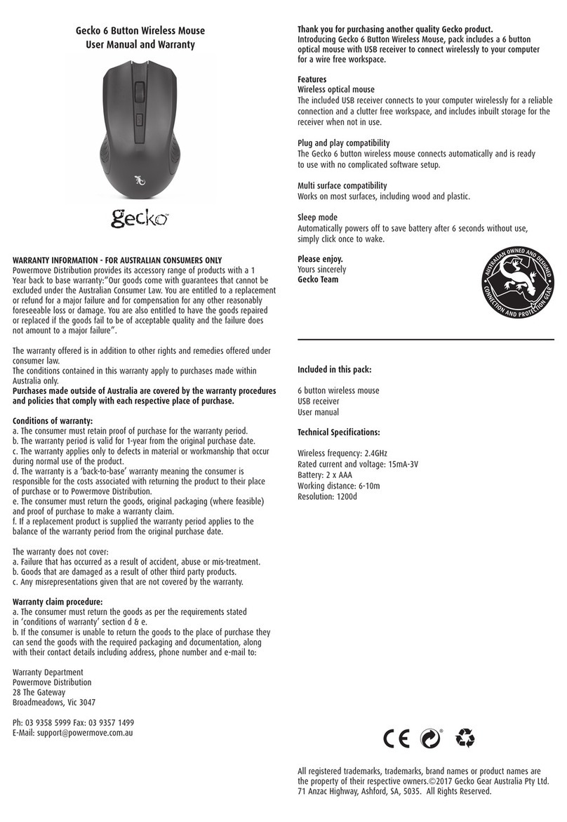 Gecko GG110010 Dimensions and installation guide