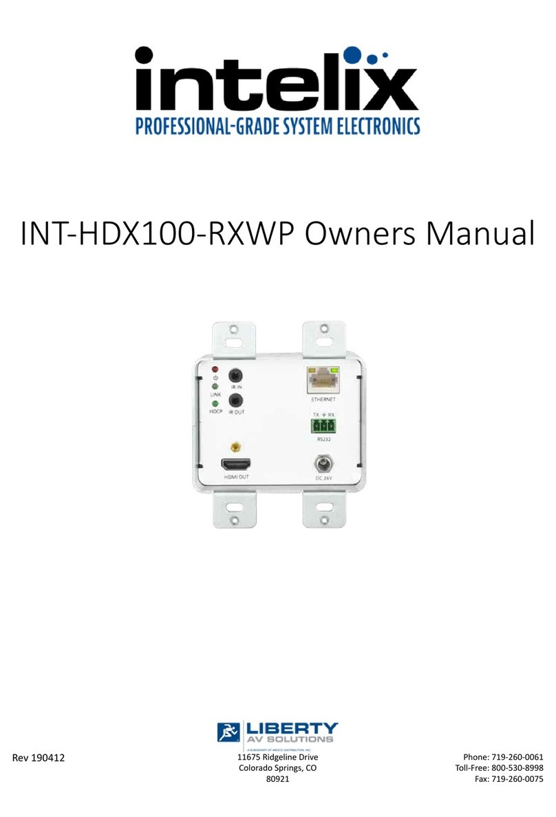 Intelix INT-HDX100-RXWP owner's manual