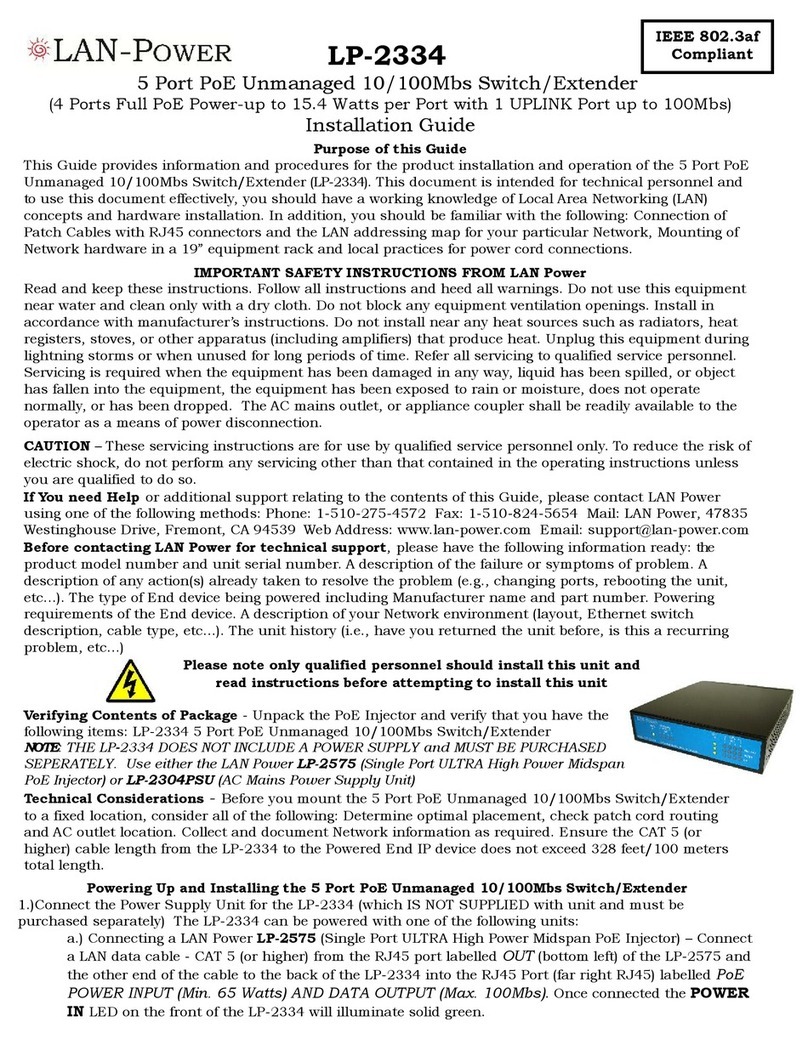 LAN Power LP-2334 User manual