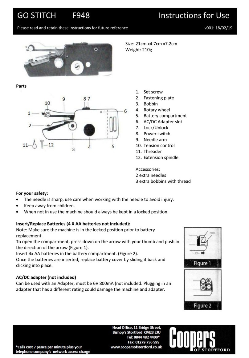 Coopers of Stortford F948 Instructions for use