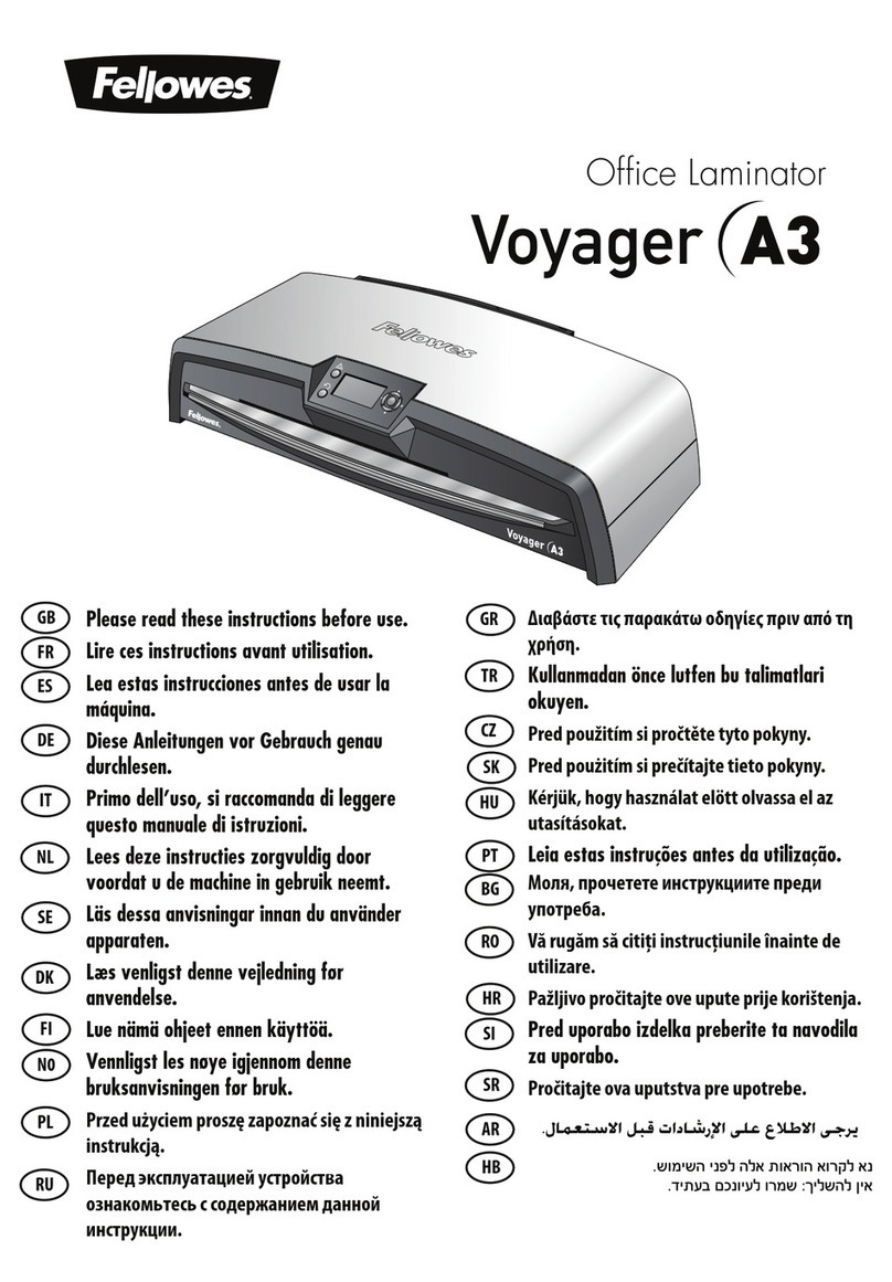 Fellowes Voyager A3 instructions
