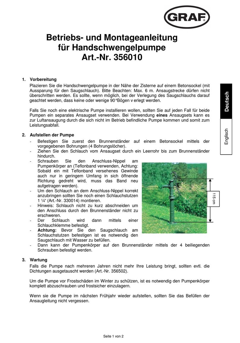 Graf 356010 Operation and assembly instructions