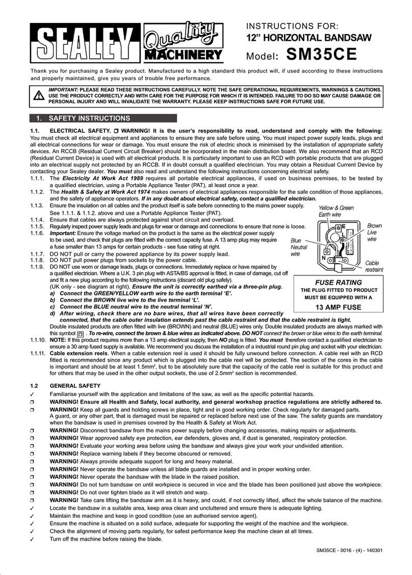 Sealey SM35CE instructions