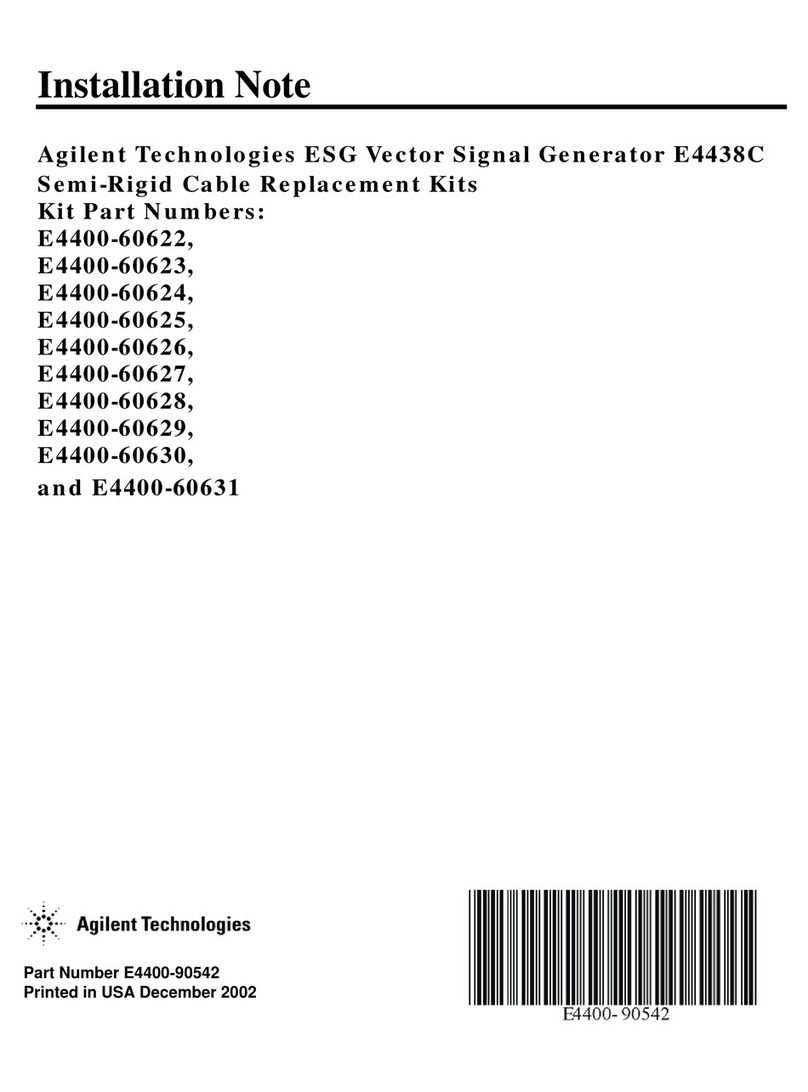 Agilent Technologies E4400-60622 Installation note