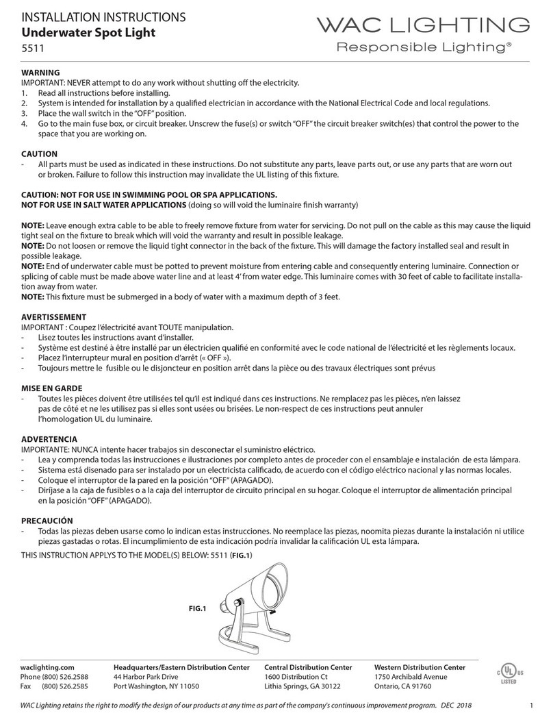 WAC Lighting 5511 installation instructions
