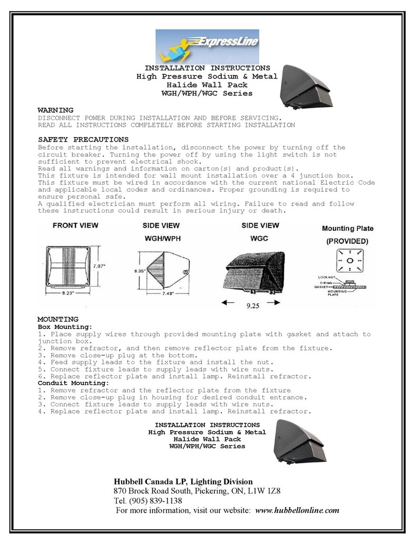 Hubbell WPH Series User manual Hubbell WPH Series User manual