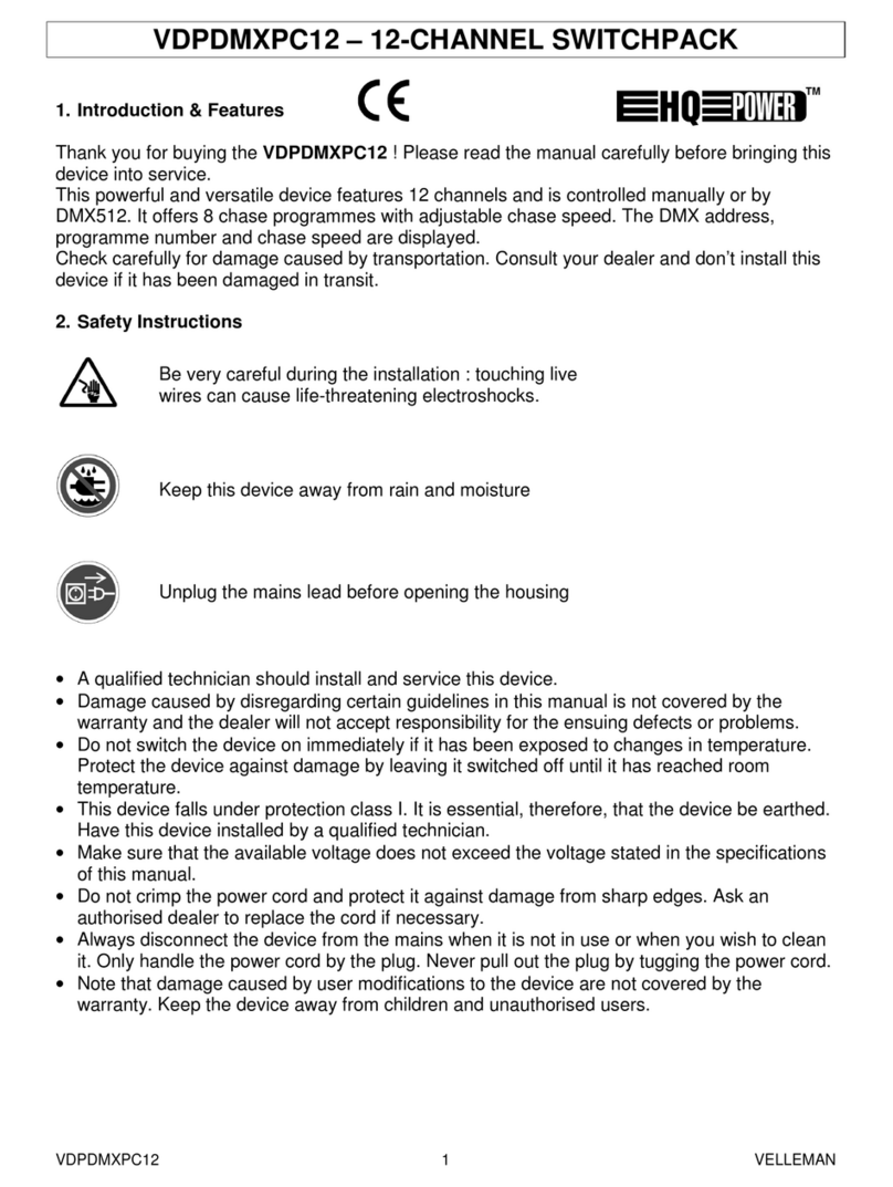 HQ Power VDPDMXPC12 manual