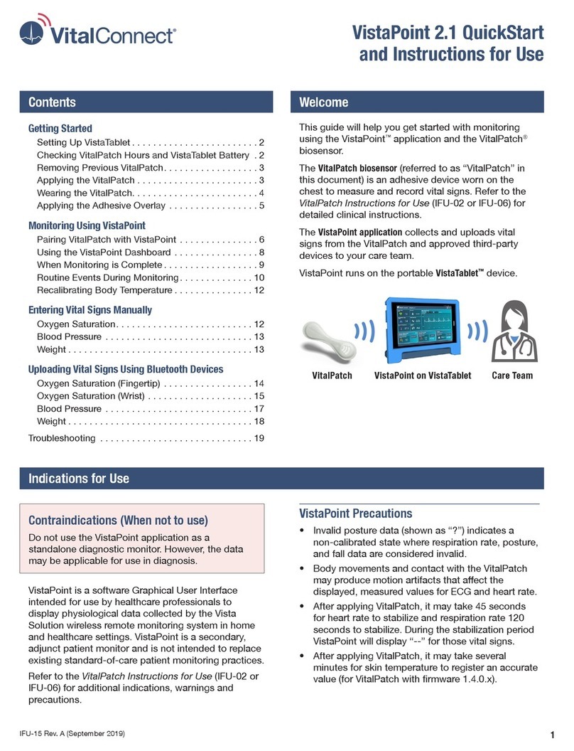 VitalConnect VistaPoint 2.1 QuickStart and Instructions for Use