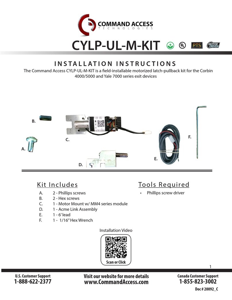 Command access CYLP-UL-M-KIT User manual