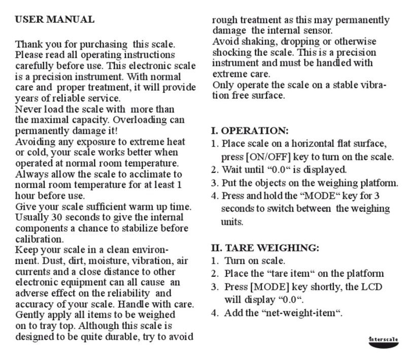INTERSCALE MP-X300 user manual