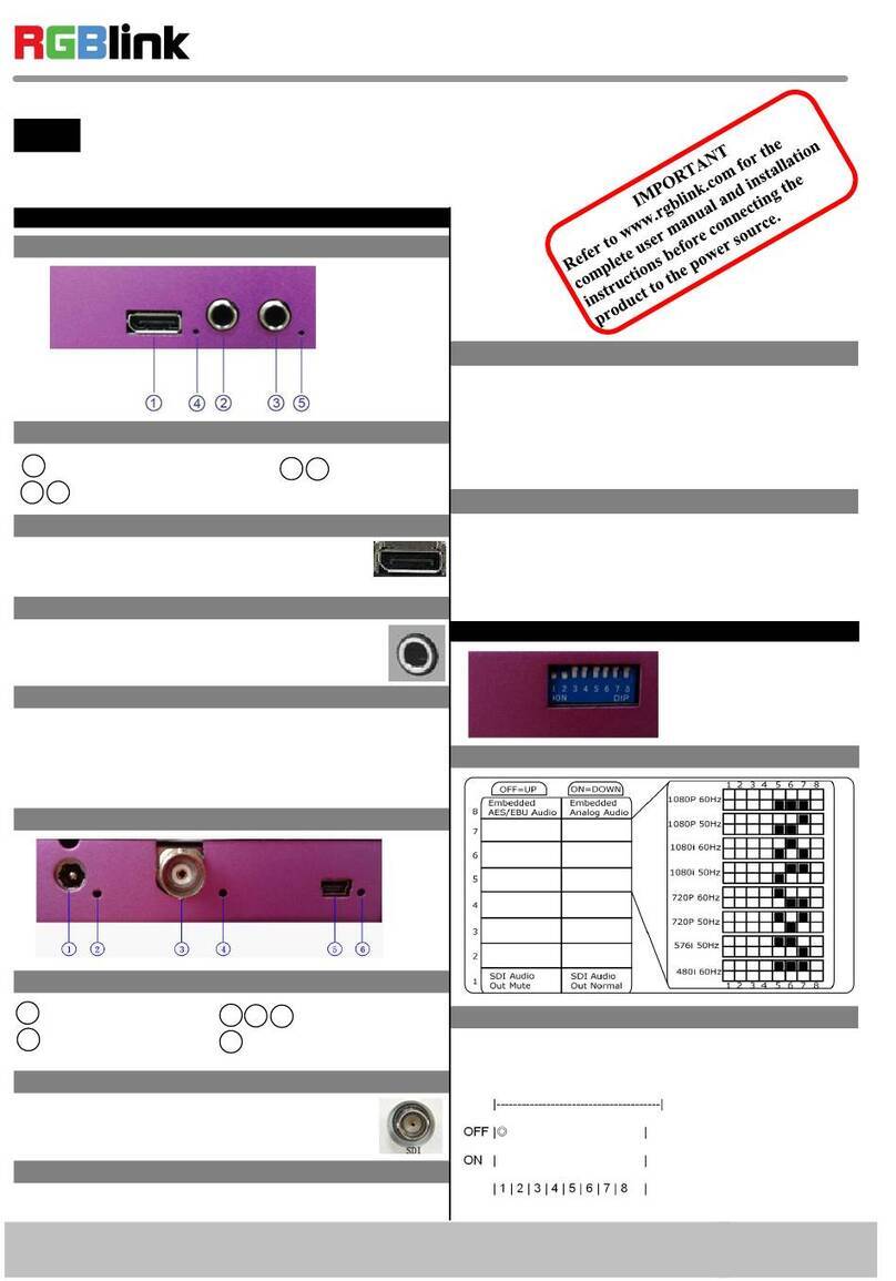 RGBlink MSP 210D User manual