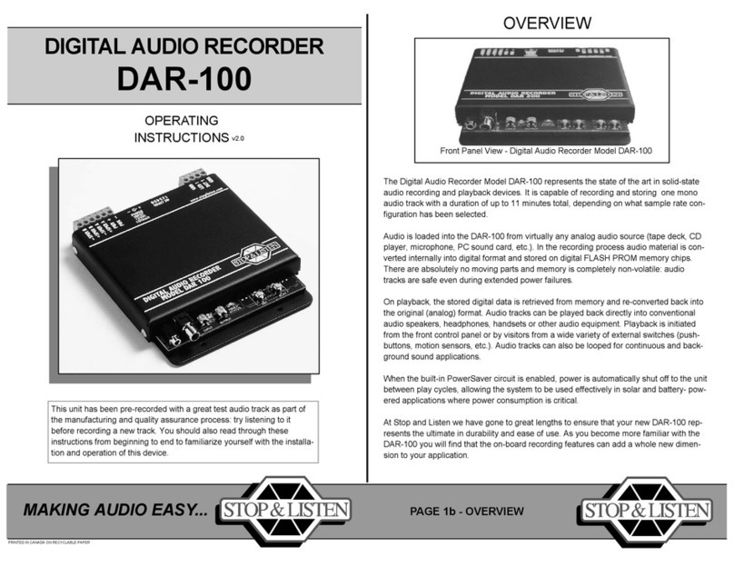 Stop & Listen DAR-100 operating instructions