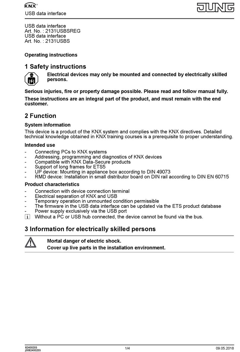 Jung 2131USBSREG operating instructions