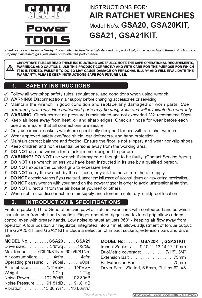Sealey GSA20 User manual