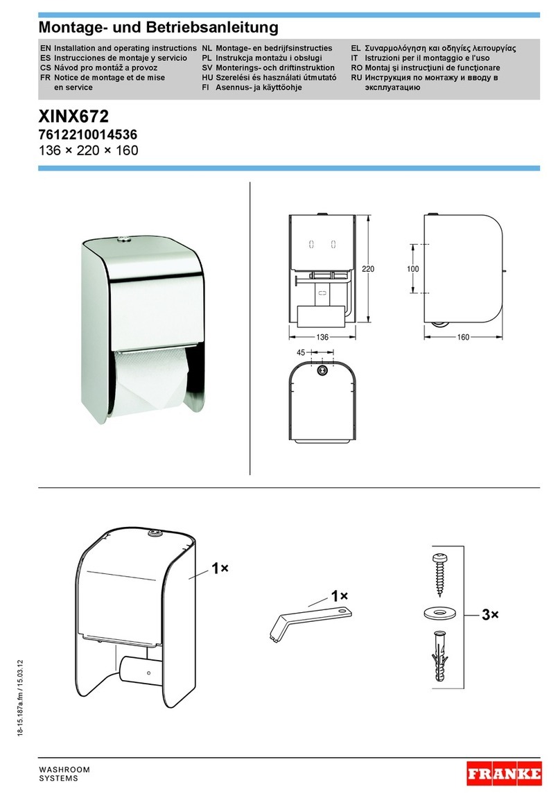 Franke XINX672 User manual Franke XINX672 User manual