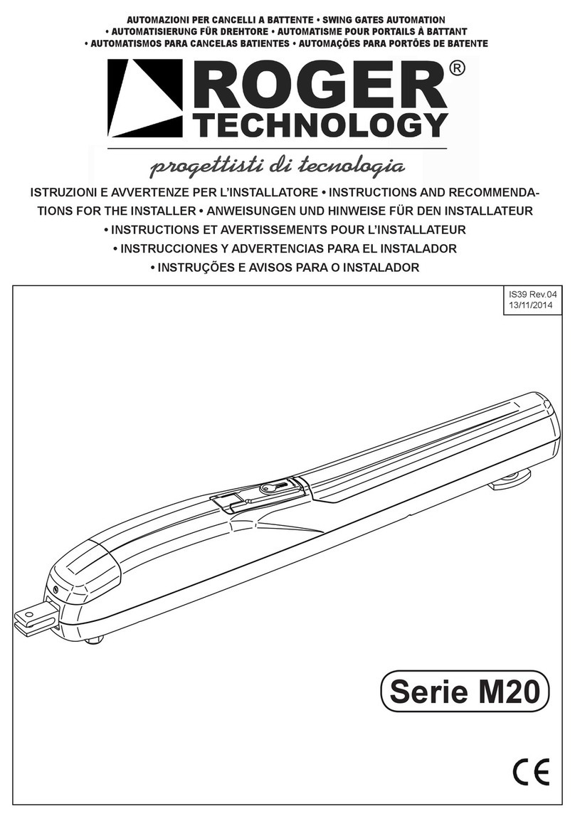 Roger M20 Series Operating instructions