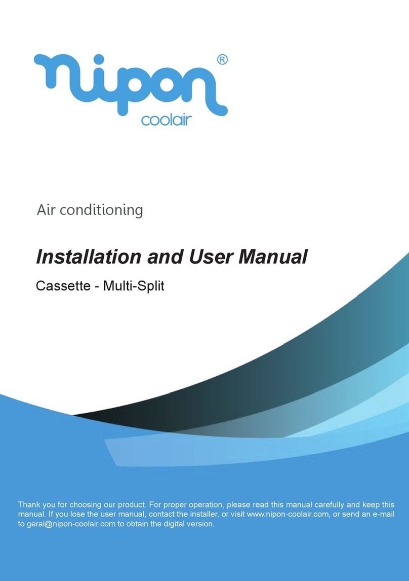 Nipon Coolair MB18 GA Installation and user manual