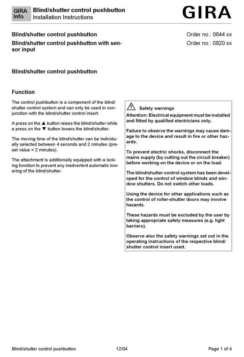 Gira 0644 Series installation instructions Gira 0644 Series installation instructions