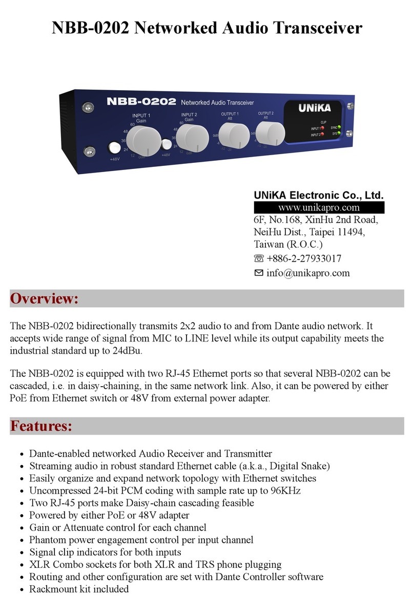 Unika NBB-0202 manual