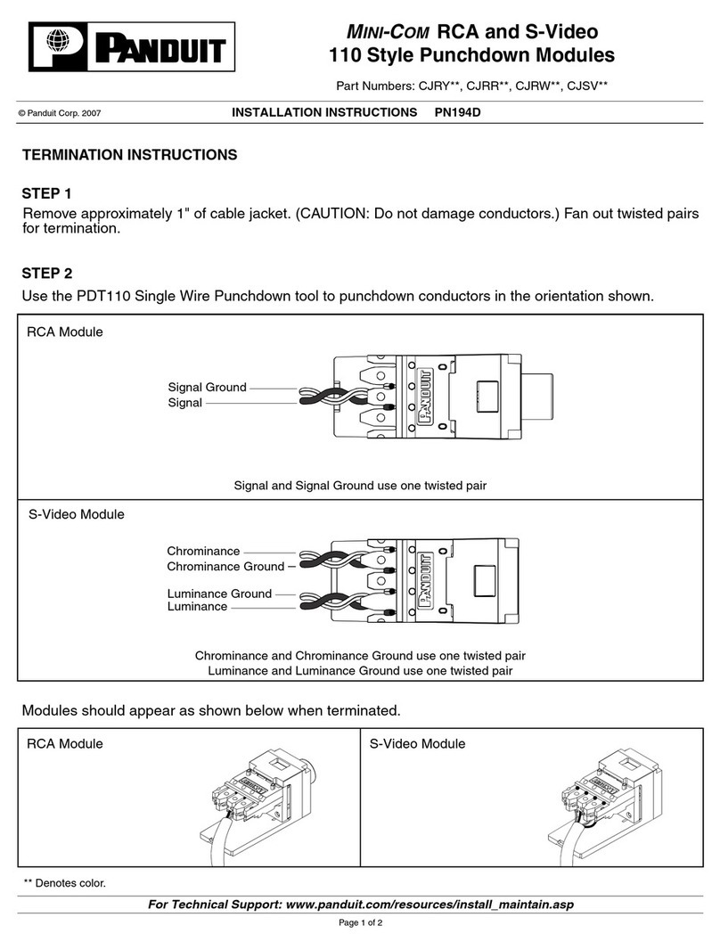 Panduit CJRR Series User manual