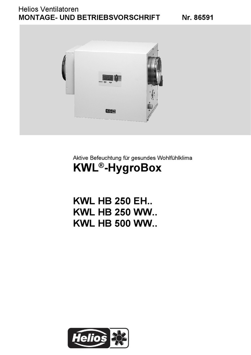 Helios HygroBox KWL Series Installation and operating instructions