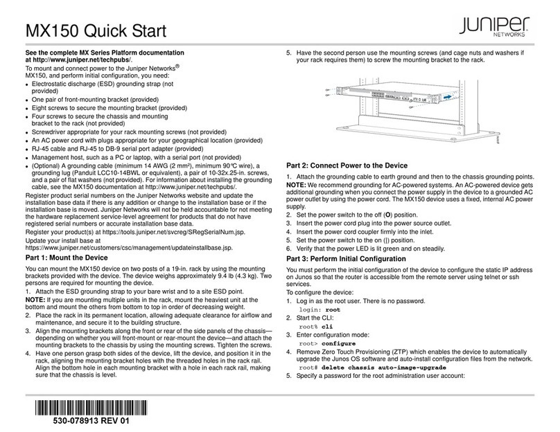 Juniper MX Series quick start