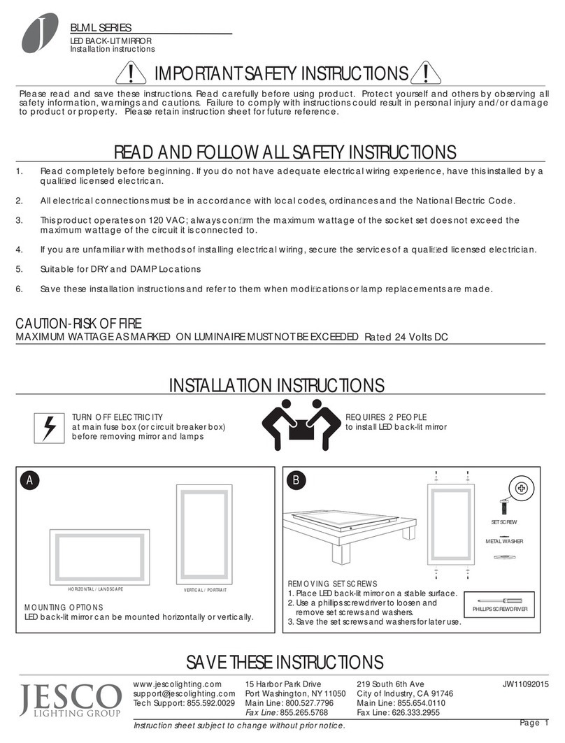 Jesco BLML Series installation instructions