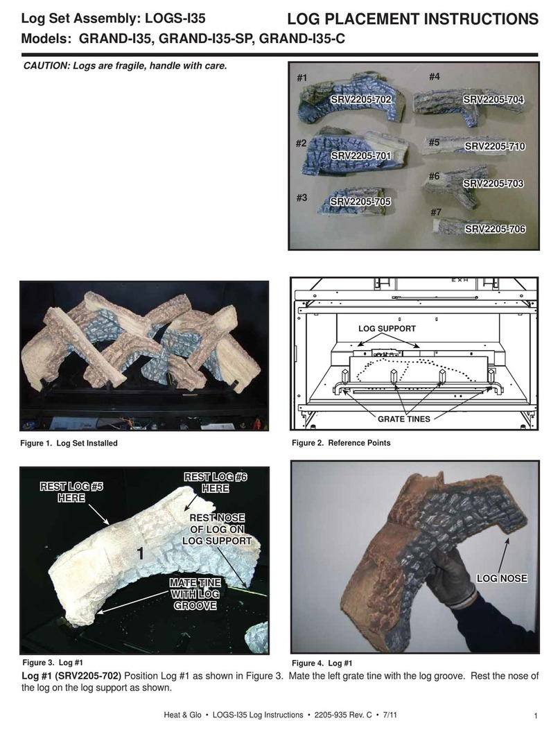 Heat & Glo LOGS-I35 Log Placement Instructions Heat & Glo LOGS-I35 Log Placement Instructions