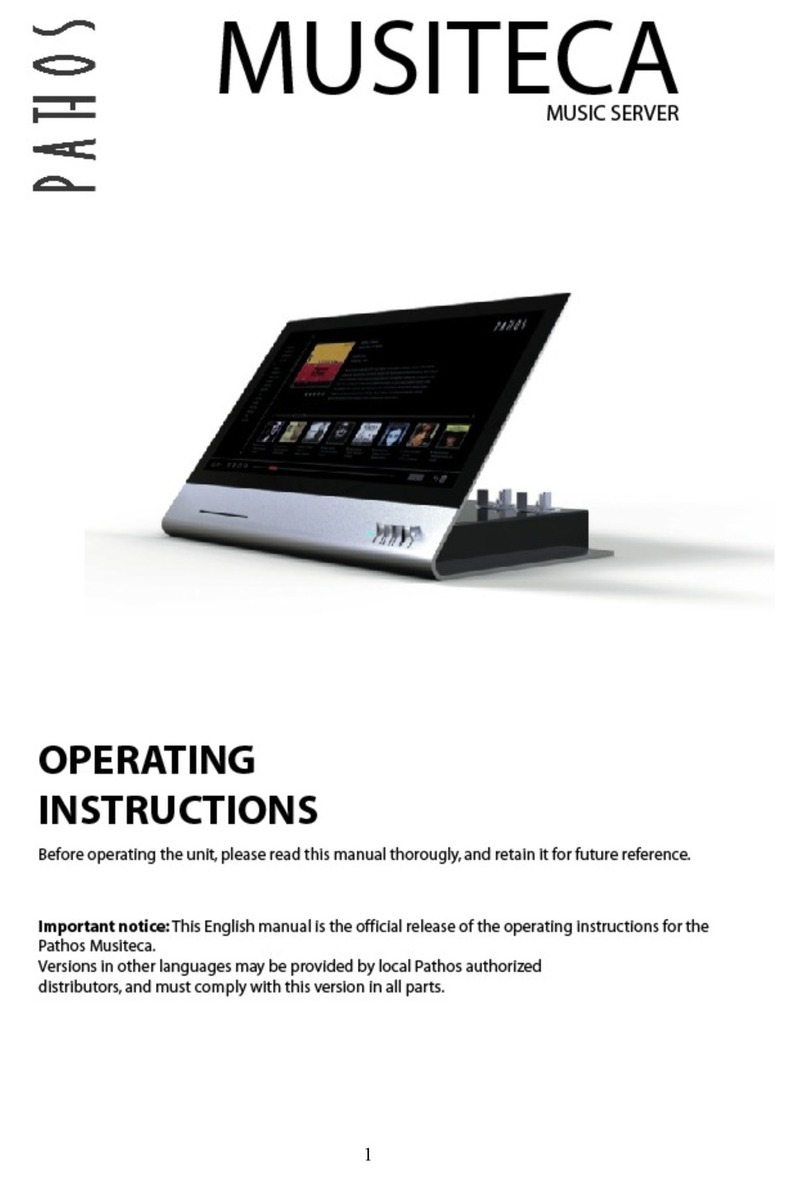 Pathos Acoustics Musiteca operating instructions