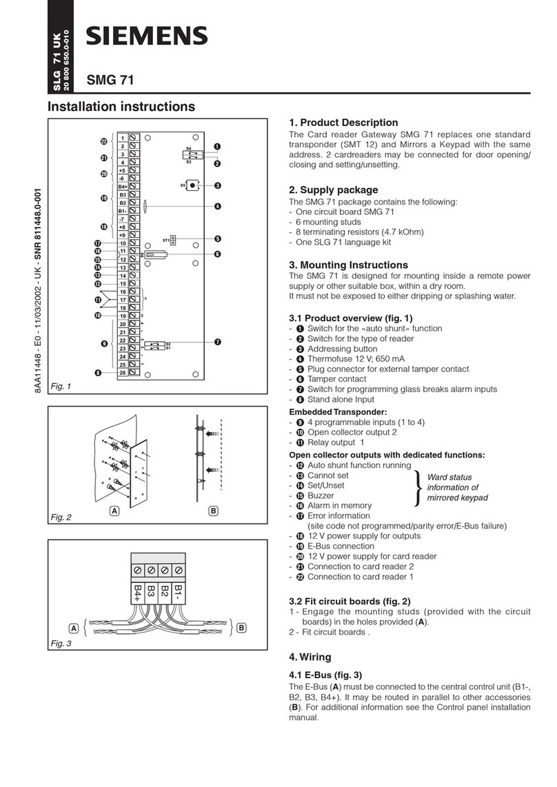 Siemens SMG 71 User manual