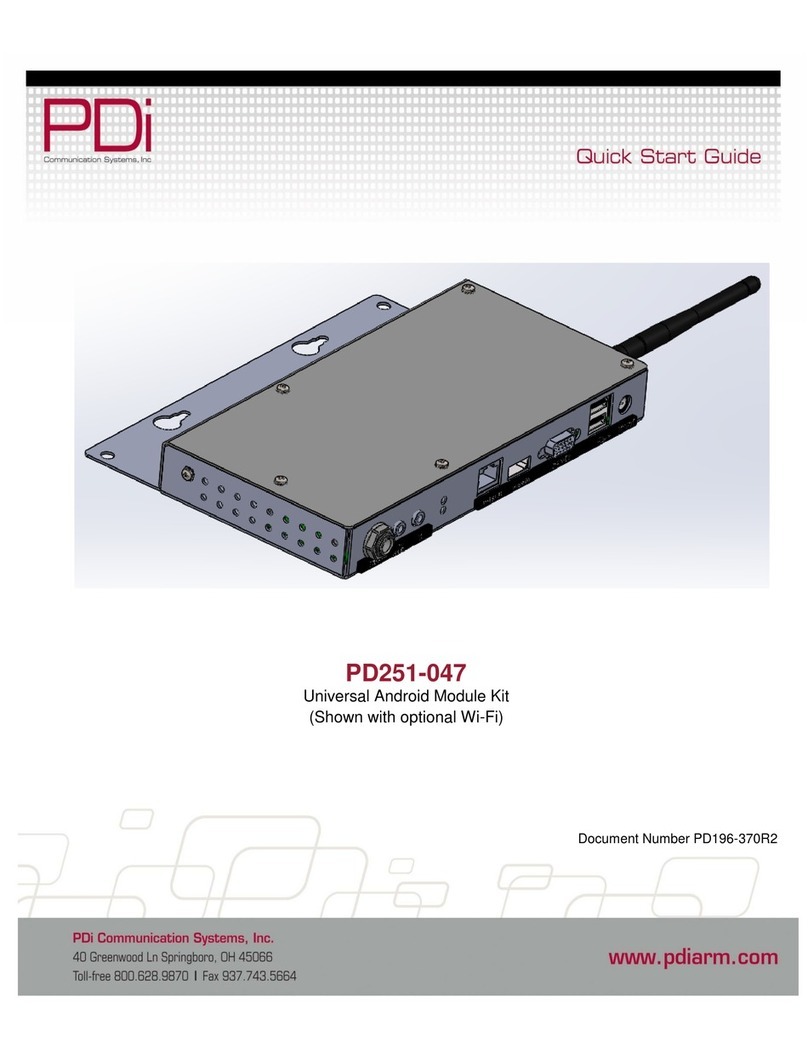 PDi PD251-047 quick start guide