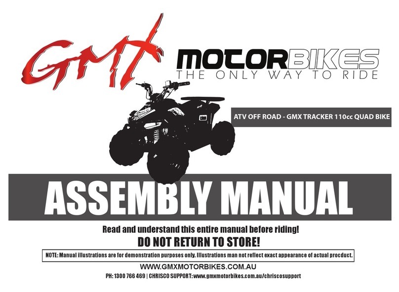 GMX MOTORBIKES TRACKER 110cc Assembly manual