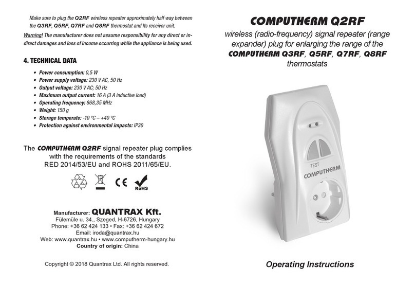 Computherm q3rf User manual